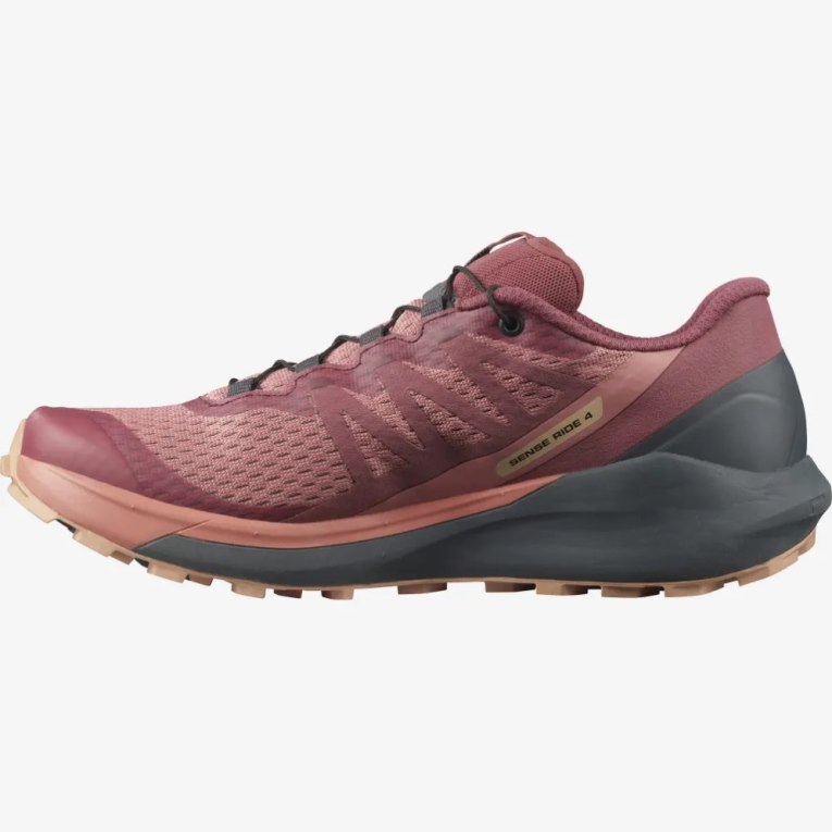 Tenis Para Trail Running Salomon Sense Ride 4 Mujer Coral Rojos | MX PQRH729